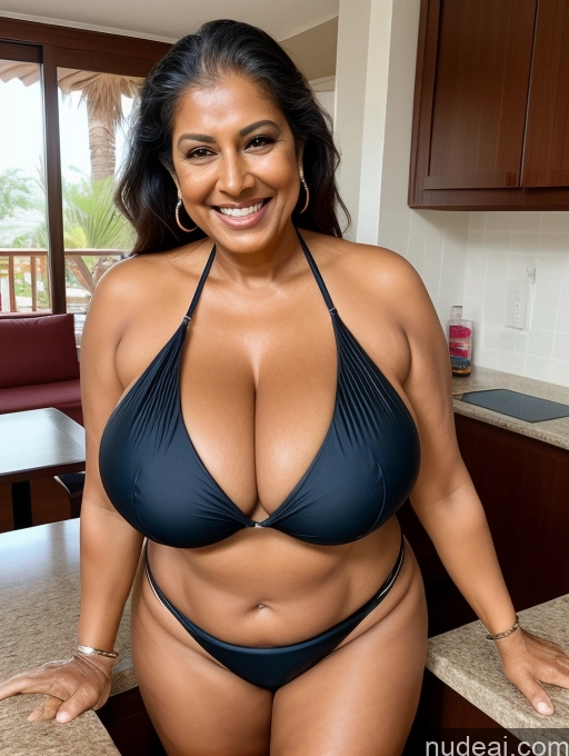 related ai porn images free for One Busty Huge Boobs Thick Tanned Skin Front View Microkini Thong Laughing 60s Indian Maid