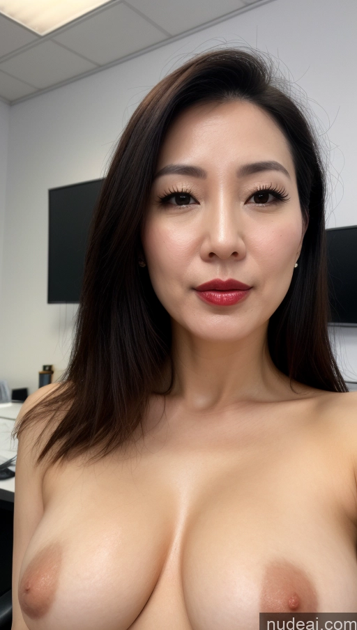 related ai porn images free for Woman One Small Tits Beautiful Lipstick Fairer Skin 40s Black Hair Korean Close-up View Cumshot Detailed Office