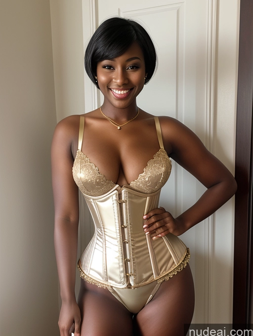 related ai porn images free for Lingerie Model One Perfect Boobs Small Tits 18 Happy Black Hair Corset Cleavage Gold Jewelry Dark Skin Short Hair Nigerian Front View Wedding