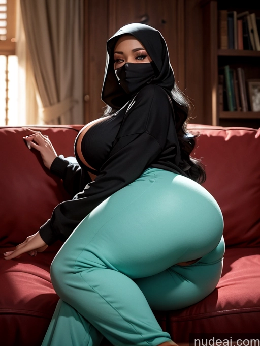 related ai porn images free for Milf Busty Beautiful Big Ass Skinny Thick Perfect Body Dark Skin 30s Seductive Soft + Warm Couch Harem Pants Jacket Niqab Sweater Detailed