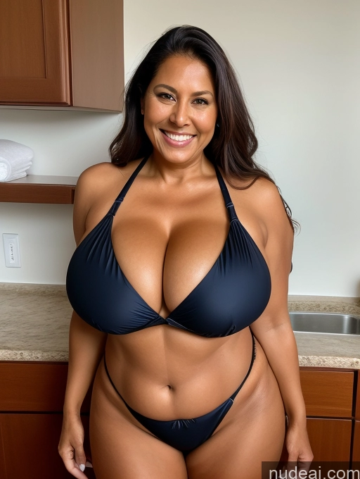related ai porn images free for One Busty Huge Boobs Thick Tanned Skin 60s Native American Front View Maid Microkini Thong Laughing