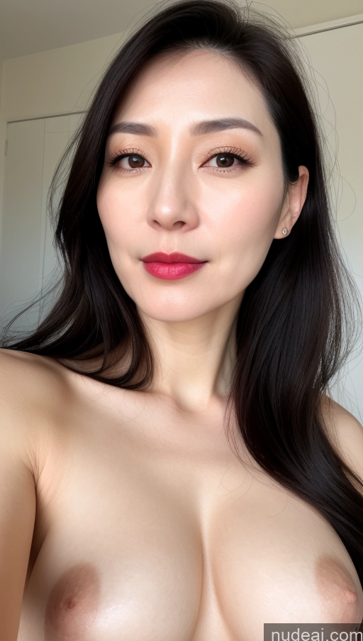 related ai porn images free for Woman One Lipstick Fairer Skin Beautiful Korean Perfect Boobs 40s Black Hair Close-up View