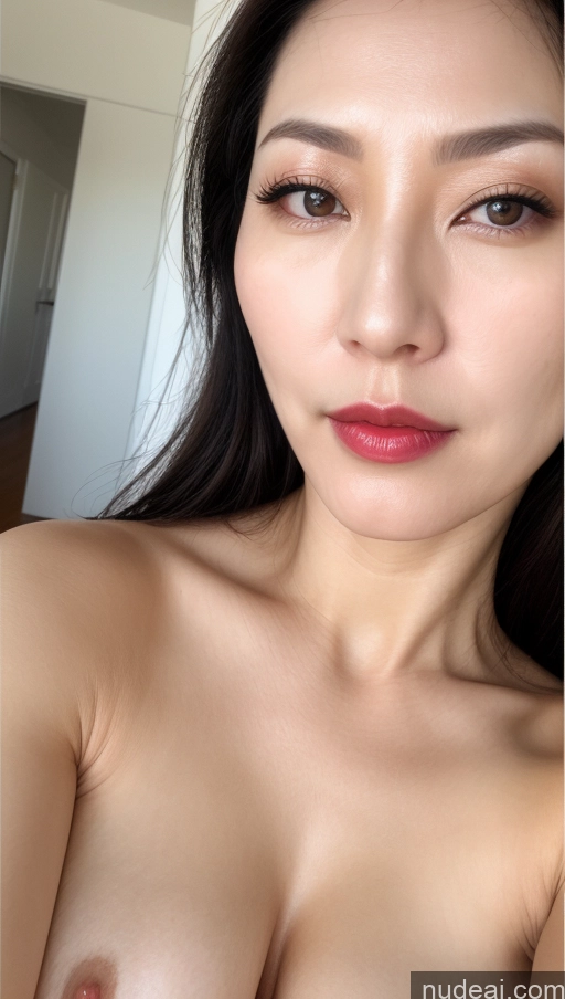 related ai porn images free for Woman One Perfect Boobs Beautiful Lipstick Fairer Skin 40s Black Hair Korean Close-up View