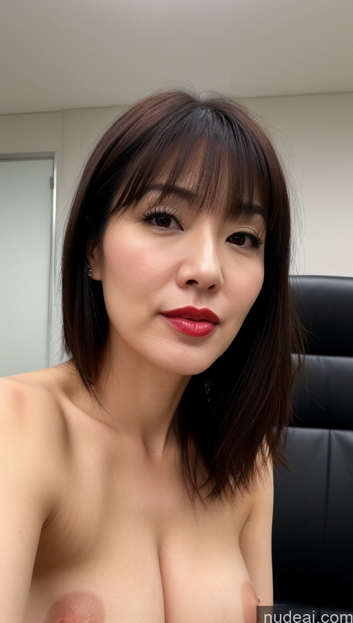related ai porn images free for Woman One Lipstick 40s Black Hair Korean Fairer Skin Perfect Boobs Close-up View Office Detailed Cumshot Bangs