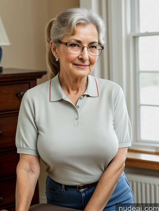 related ai porn images free for 80s Czech Skinny Busty Glasses Ponytail Blouse Polo Jeans Detailed Bedroom Professor Close-up View