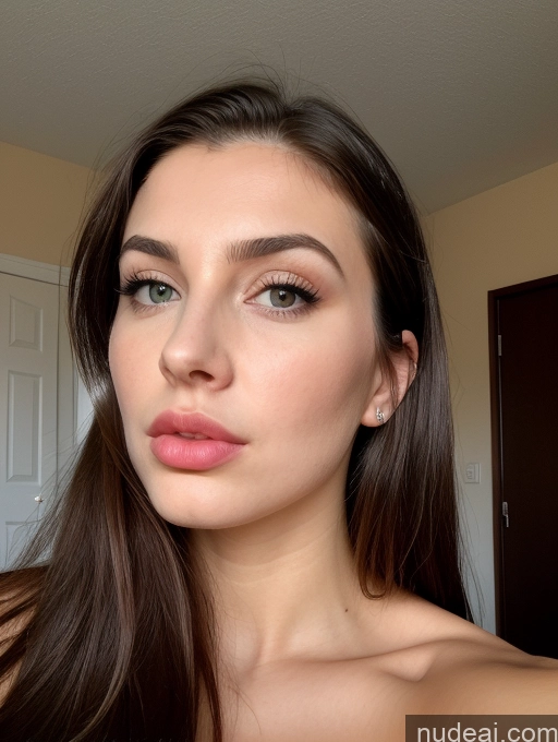 related ai porn images free for Sorority Busty Short Fairer Skin 20s Nude Close-up View Shocked Sad Long Hair Bedroom Brunette French Pouting Lips Eating