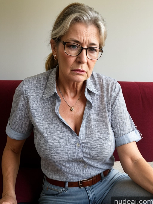 related ai porn images free for 80s Czech Skinny Busty Glasses Ponytail Blouse Polo Jeans Detailed Chemise Couch Angry Sexy Face