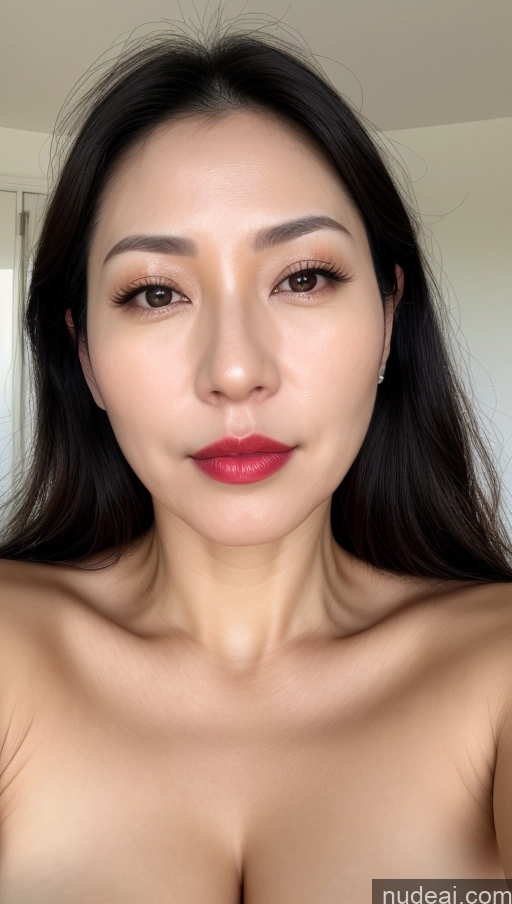 related ai porn images free for Woman One Perfect Boobs Beautiful Lipstick Fairer Skin 40s Black Hair Korean Close-up View