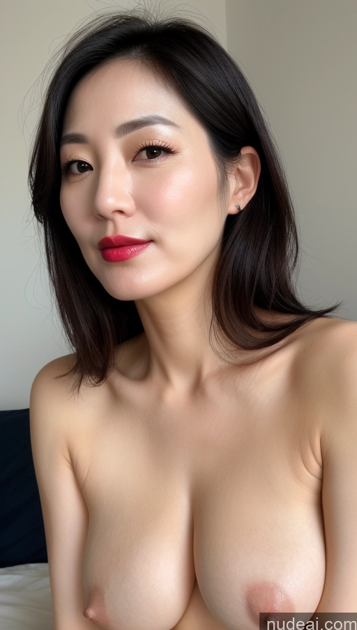 related ai porn images free for Woman One Perfect Boobs Beautiful Lipstick Fairer Skin 40s Black Hair Korean Close-up View