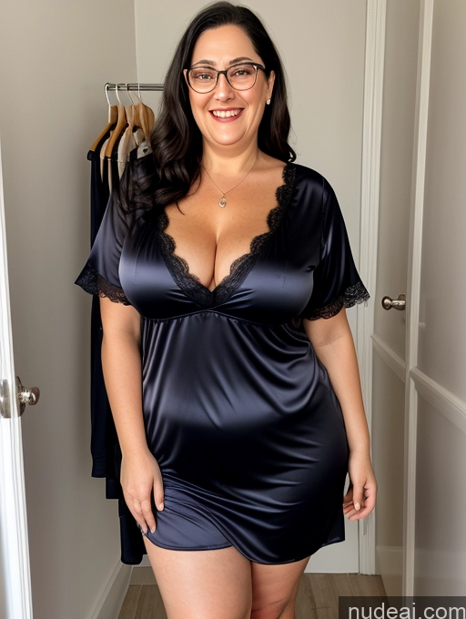 related ai porn images free for 70s Jewish Chubby Busty Glasses Ponytail Chemise Dress Nightgown Detailed Laughing Satin Transparent Changing Room Black Hair Fat