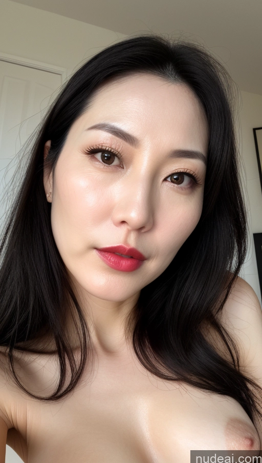 related ai porn images free for One Lipstick Fairer Skin 40s Black Hair Korean Close-up View Woman Perfect Boobs Beautiful