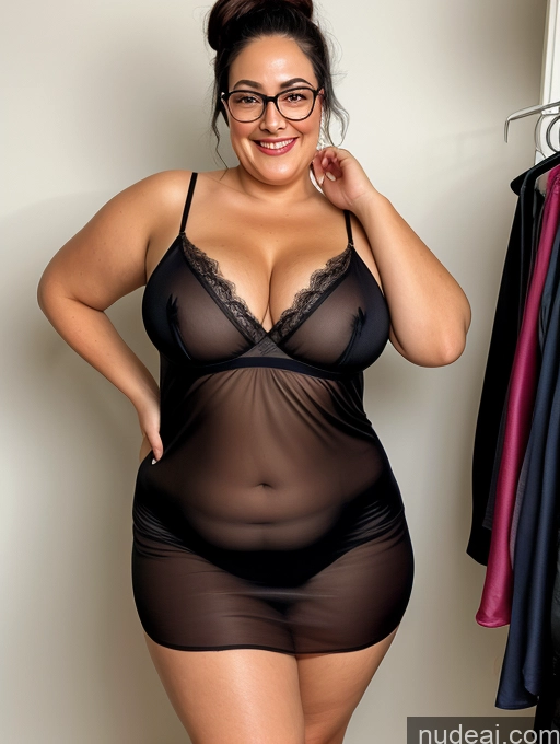 related ai porn images free for 70s Jewish Chubby Busty Glasses Ponytail Chemise Dress Nightgown Detailed Laughing Satin Transparent Changing Room Black Hair Fat
