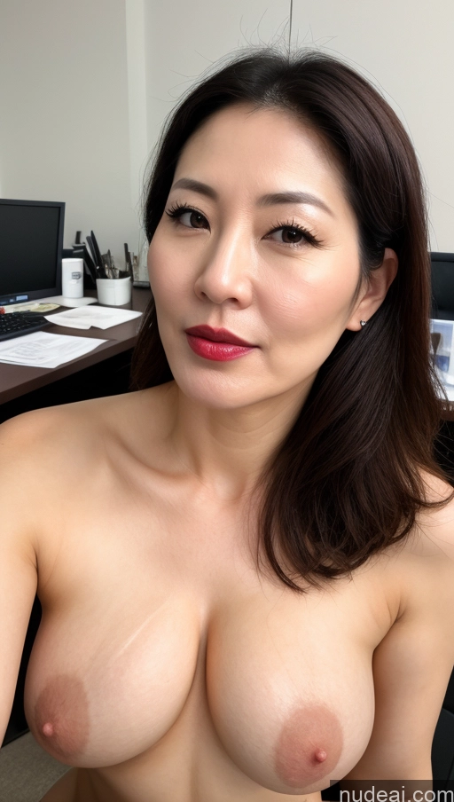 related ai porn images free for Woman One Perfect Boobs Beautiful Lipstick Fairer Skin 40s Korean Close-up View Office Cumshot