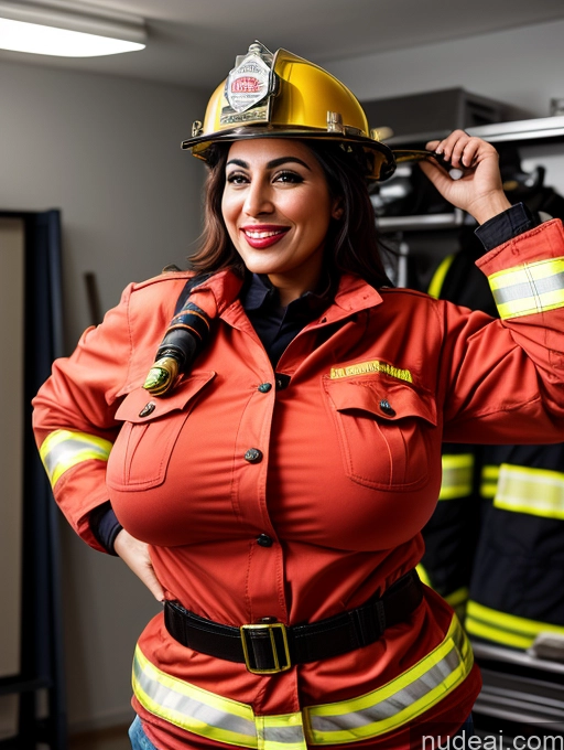 related ai porn images free for Woman Busty Huge Boobs Beautiful Lipstick Big Ass Abs 40s Happy Arabic Firefighter