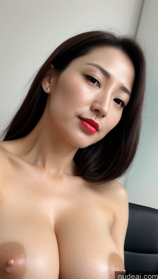 related ai porn images free for Woman One Perfect Boobs Beautiful Lipstick Fairer Skin 40s Black Hair Korean Close-up View Office Detailed