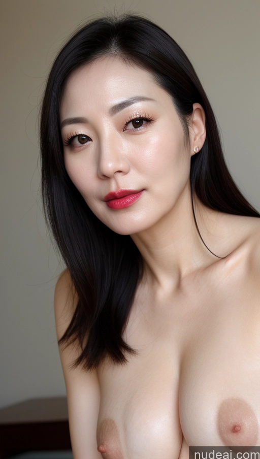 related ai porn images free for Woman One Perfect Boobs Beautiful Lipstick Fairer Skin 40s Black Hair Korean Close-up View