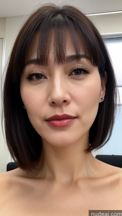 related ai porn images free for Woman One Beautiful Lipstick Fairer Skin 40s Black Hair Korean Close-up View Cumshot Office Perfect Boobs Bangs