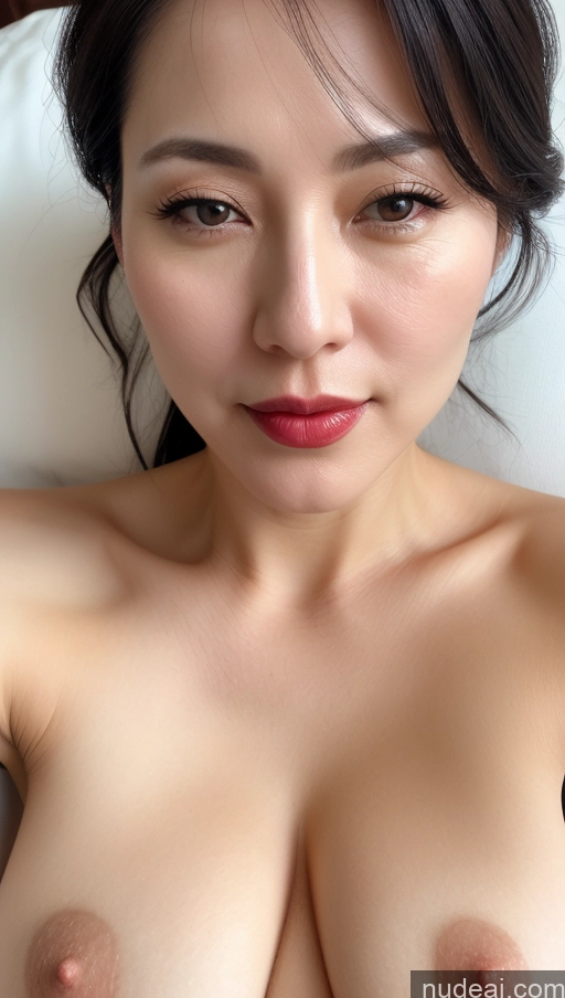 related ai porn images free for Woman One Lipstick Fairer Skin 40s Black Hair Korean Close-up View Beautiful Perfect Boobs