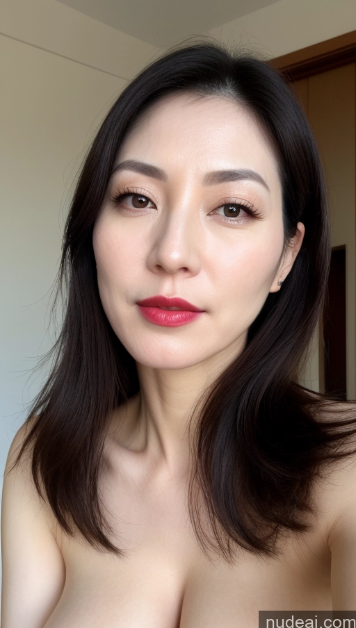 related ai porn images free for Woman One Lipstick Fairer Skin 40s Black Hair Korean Close-up View Beautiful Perfect Boobs