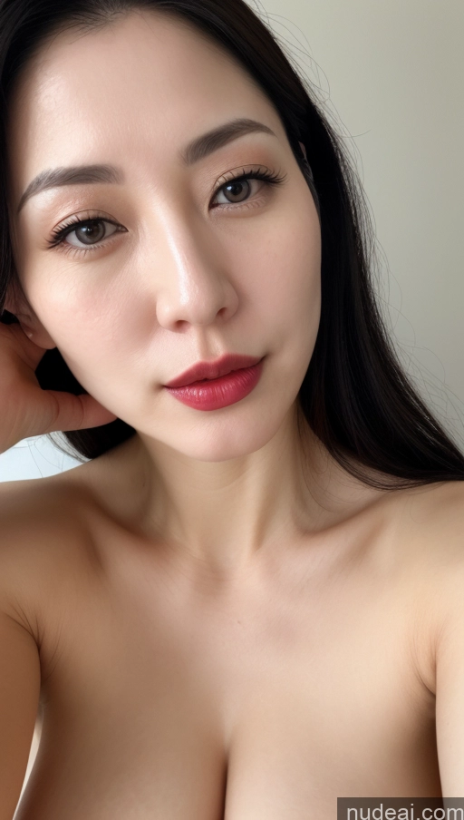 related ai porn images free for Woman One Lipstick Fairer Skin 40s Black Hair Korean Close-up View Beautiful Perfect Boobs