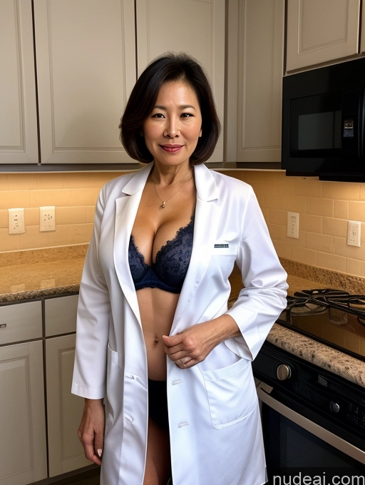 related ai porn images free for Milf Two Busty Perfect Boobs Beautiful Perfect Body 70s Bobcut Chinese Kitchen Bra Doctor Lab Coat Stylish Suit Cleavage Detailed Sexy Face Dark Lighting Partially Nude
