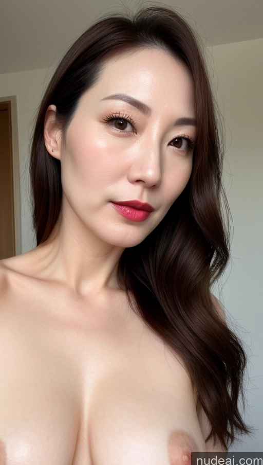 related ai porn images free for Woman One Lipstick Fairer Skin 40s Korean Beautiful Perfect Boobs Close-up View Brunette