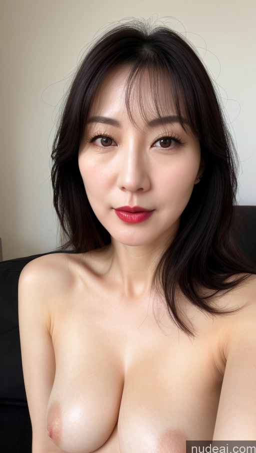 related ai porn images free for Woman One Lipstick Fairer Skin 40s Korean Beautiful Perfect Boobs Close-up View Black Hair