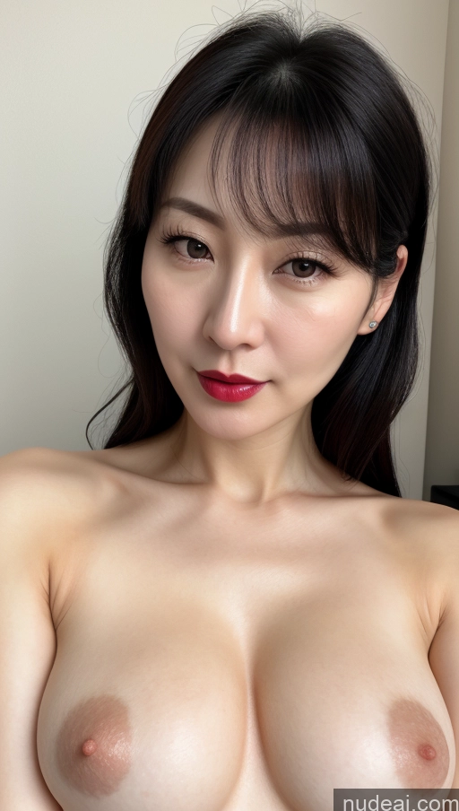 related ai porn images free for Woman One Lipstick Fairer Skin 40s Korean Beautiful Perfect Boobs Close-up View Black Hair