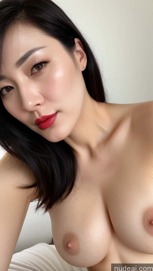 related ai porn images free for Woman One Lipstick Fairer Skin 40s Korean Beautiful Perfect Boobs Close-up View Black Hair