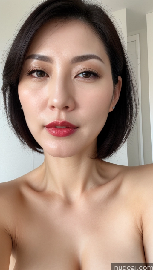 related ai porn images free for Woman One Lipstick Fairer Skin 40s Korean Beautiful Perfect Boobs Close-up View Black Hair