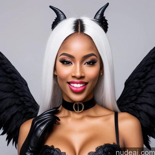 related ai porn images free for Miss Universe Model Small Tits Perfect Body 30s Ahegao Happy African White Hair Devil Choker Angel Hell