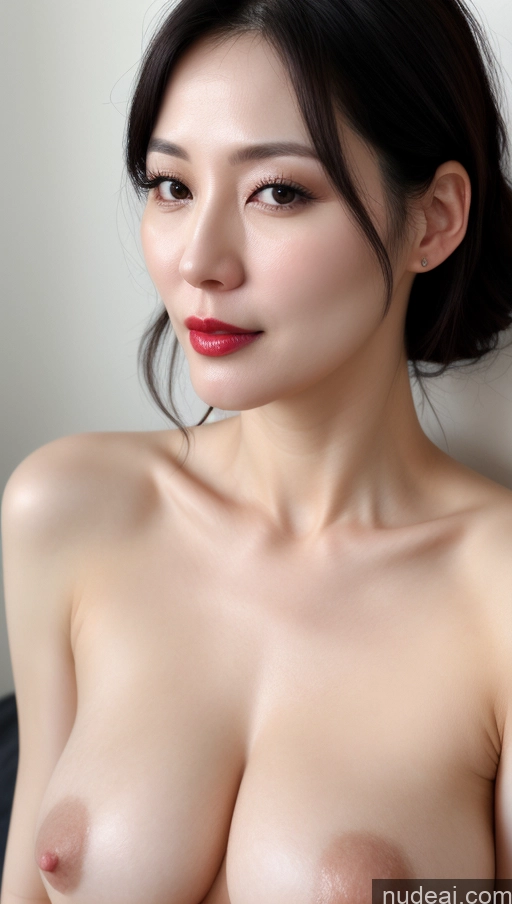 related ai porn images free for Woman One Lipstick Fairer Skin 40s Korean Beautiful Perfect Boobs Close-up View Black Hair