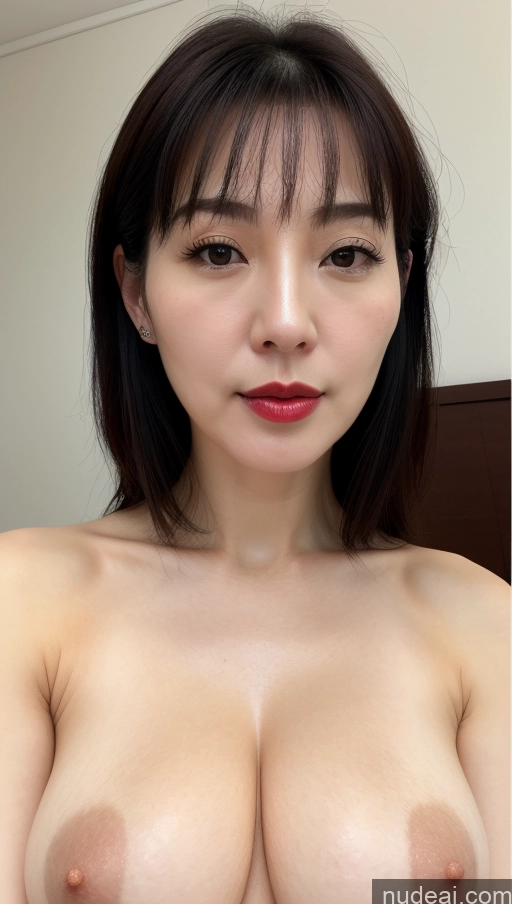 related ai porn images free for Woman One Lipstick Fairer Skin 40s Korean Beautiful Perfect Boobs Close-up View Black Hair