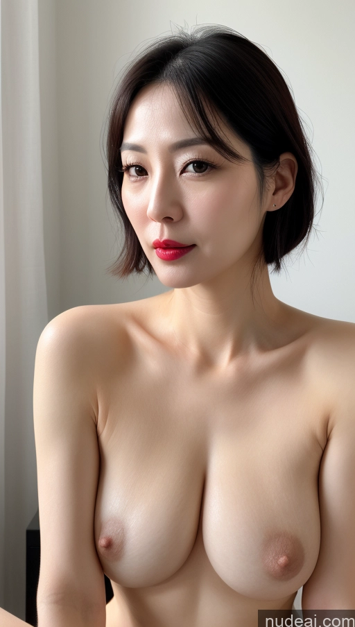 related ai porn images free for Woman One Lipstick Fairer Skin 40s Korean Beautiful Perfect Boobs Close-up View Black Hair