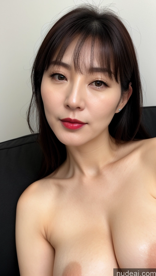 related ai porn images free for Woman One Lipstick Fairer Skin 40s Korean Beautiful Perfect Boobs Close-up View Black Hair