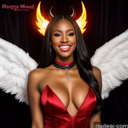 related ai porn images free for Miss Universe Model Small Tits Perfect Body 30s Ahegao Happy African White Hair Devil Choker Angel Hell