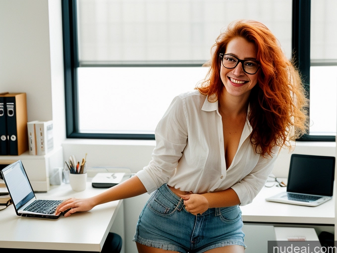 related ai porn images free for Woman One Small Tits Small Ass Thick Beautiful Glasses Happy Sexy Face Irish Film Photo Front View 18 Office Bright Lighting Messy Casual