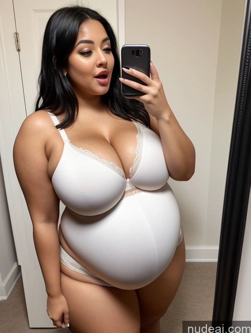 related ai porn images free for Huge Boobs Thick Chubby Short Pregnant Black Hair White Mirror Selfie Front View Bra Cleavage Detailed Big Ass Ahegao