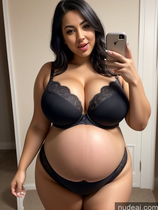 related ai porn images free for Huge Boobs Thick Chubby Short Pregnant Black Hair White Mirror Selfie Front View Bra Cleavage Detailed Big Ass Ahegao