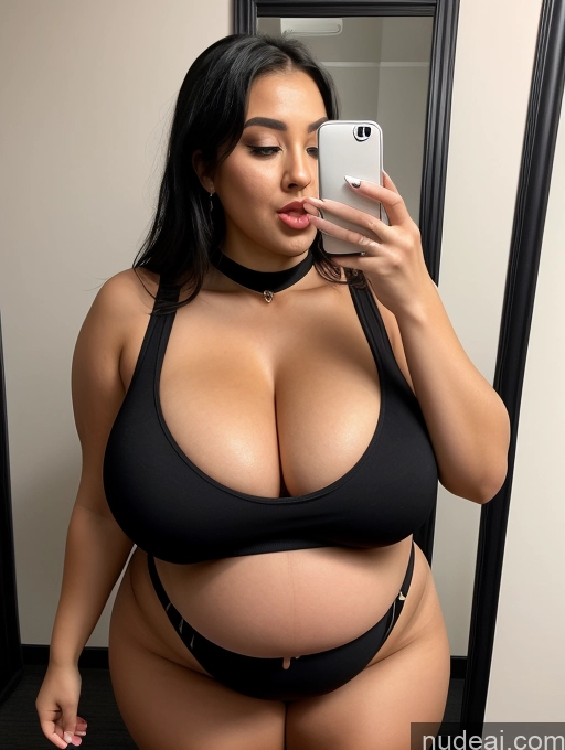 related ai porn images free for Huge Boobs Thick Chubby Short Pregnant Black Hair White Mirror Selfie Front View Cleavage Detailed Big Ass Ahegao Choker Crop Top