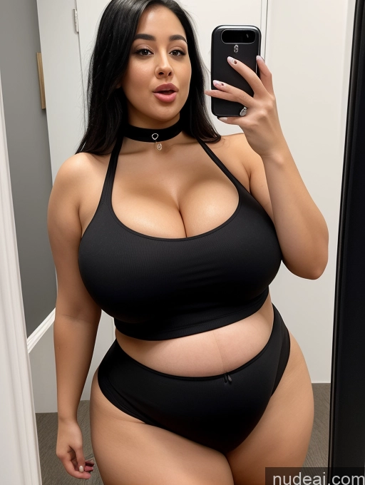 related ai porn images free for Huge Boobs Thick Chubby Short Pregnant Black Hair White Mirror Selfie Front View Cleavage Detailed Big Ass Ahegao Choker Crop Top