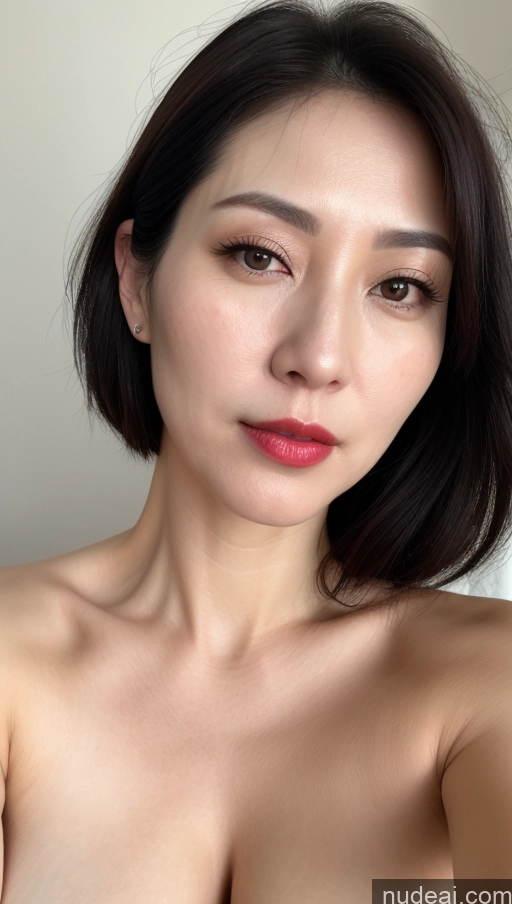 related ai porn images free for Woman One Lipstick Fairer Skin 40s Korean Beautiful Perfect Boobs Close-up View Black Hair