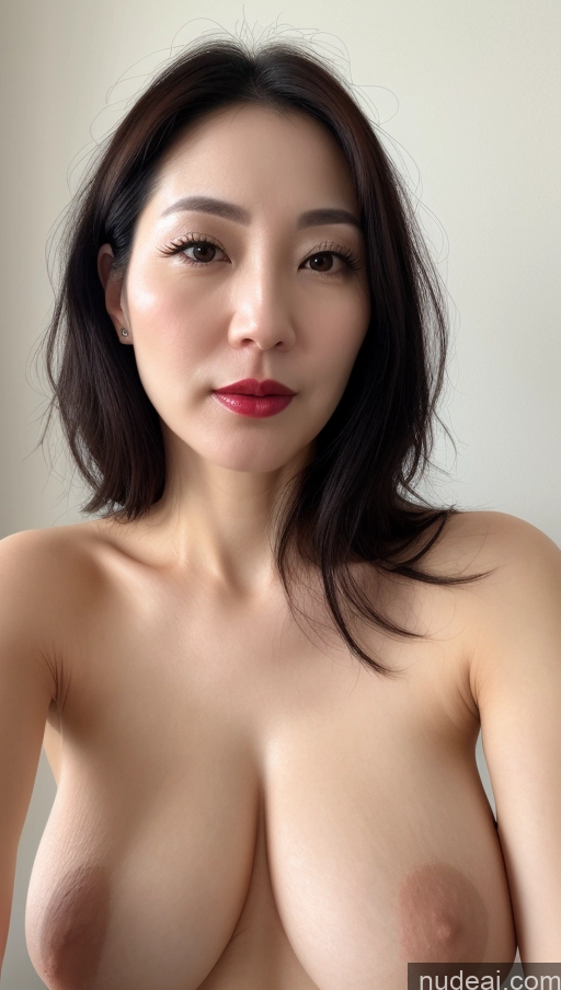 related ai porn images free for Woman One Lipstick Fairer Skin 40s Korean Beautiful Perfect Boobs Close-up View Black Hair
