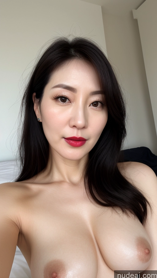 related ai porn images free for Woman One Lipstick Fairer Skin 40s Korean Beautiful Perfect Boobs Close-up View Black Hair