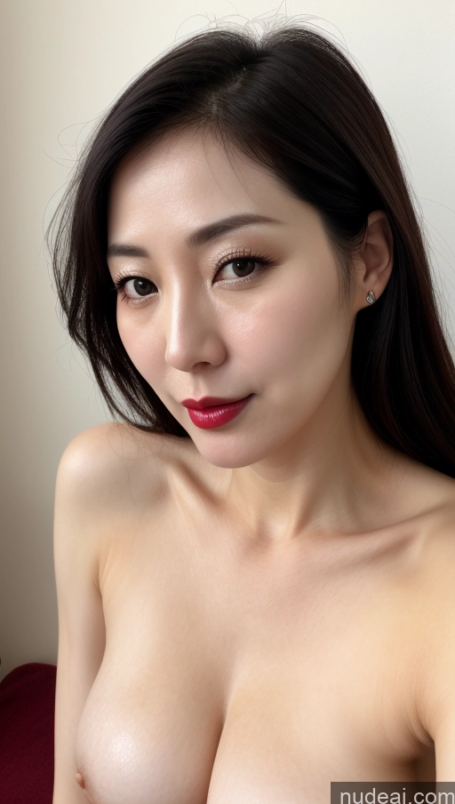 related ai porn images free for Woman One Lipstick Fairer Skin 40s Korean Beautiful Perfect Boobs Close-up View Black Hair