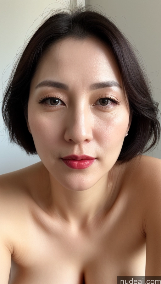 related ai porn images free for Woman One Lipstick Fairer Skin 40s Korean Beautiful Perfect Boobs Black Hair Close-up View
