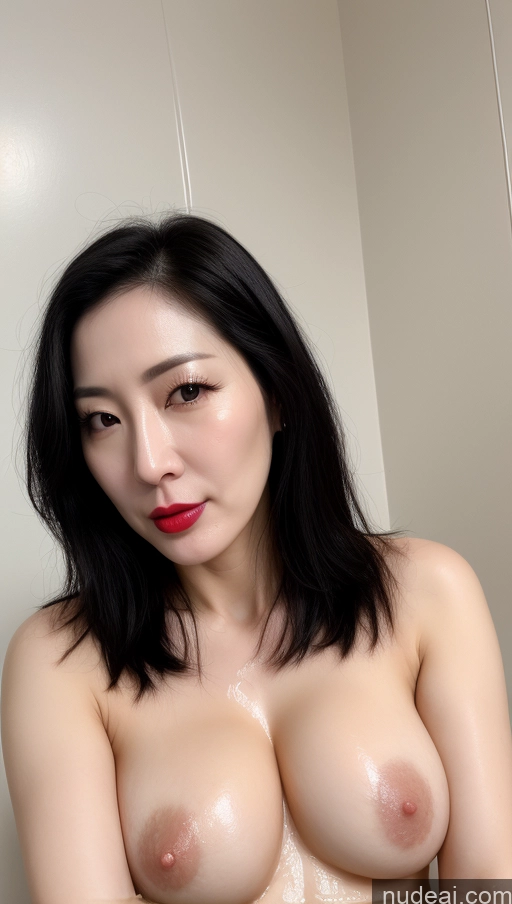 related ai porn images free for Woman One Lipstick Fairer Skin 40s Korean Beautiful Perfect Boobs Black Hair Cumshot