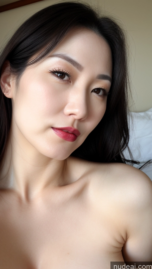 related ai porn images free for Woman One Lipstick Fairer Skin 40s Korean Beautiful Perfect Boobs Black Hair Close-up View
