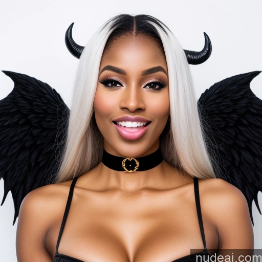 related ai porn images free for Miss Universe Model Small Tits Perfect Body 30s Ahegao Happy African White Hair Devil Choker Angel Hell