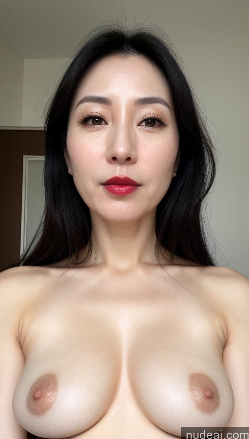 related ai porn images free for Woman One Lipstick Fairer Skin 40s Korean Beautiful Perfect Boobs Black Hair Close-up View